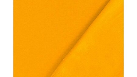 Oker gele uni alpen fleece stof  kopen 