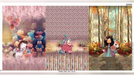 Paneelstof French Terry Unicorn kopen 