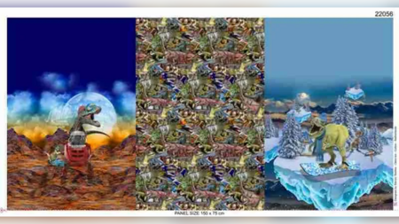 De leukste kinderkleding naaien met Paneelstof French Terry Dino