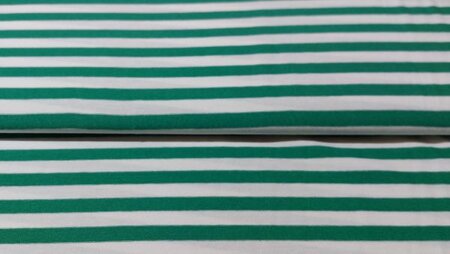 Goedkope Wit groen gestreepte viscose jersey kopen