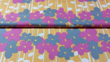 Flower Power katoen jersey stof kopen