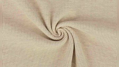 Beige wafel tricot stof kopen 