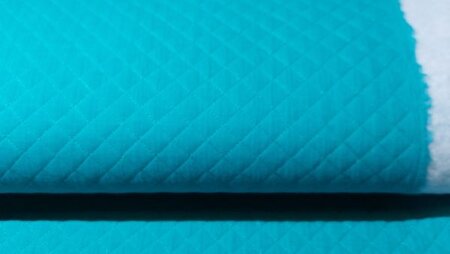 Gewatteerde Bambino Quilt stof in petrol &ndash; perfect voor jassen en bodywarmers