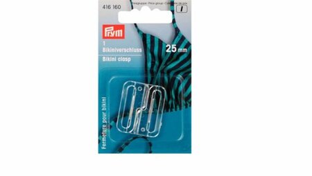 Prym - Bikini Ceintuursluiting Kunststof Haak 25mm Transparant