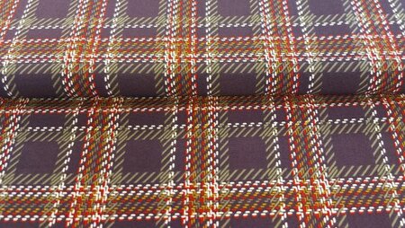 Geruite punta di roma stof rekbaar voor broek