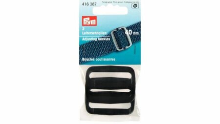 Prym - Regelbare Gespen Kunststof 40mm Zwart