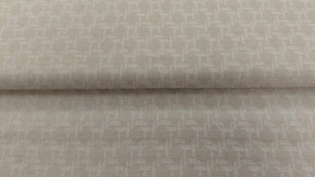 beige jacquard stof kabel motief 155 cm stretch lengte