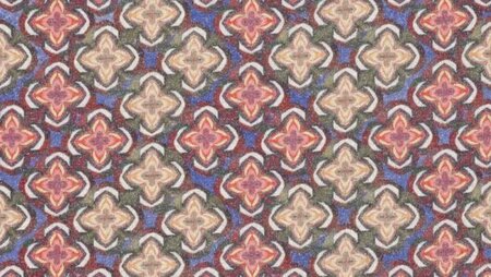 Punta di Roma Flower Diamonds Lurex blauw stofdetail