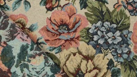Vintage Flowers Gobaline multicolor jacquard stof