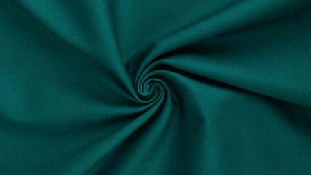 Poplin katoen petrol stof breedte 150 cm