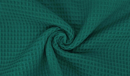 Petrol wafelstof bestellen