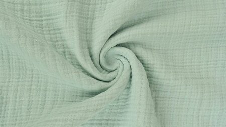 Luchtige mousseline stof oudgroen voor kleding