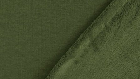 Alpenfleece army groen legergroen stof
