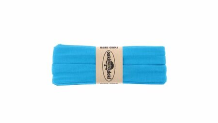Oaki Doki - Jersey Tricot Biaisband 20mm 3m - 471 Licht Aqua Blauw