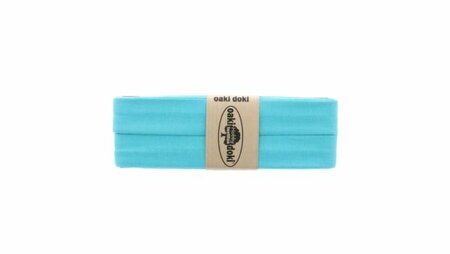 Oaki Doki - Jersey Tricot Biaisband 20mm 3m - 473 Licht Blauw