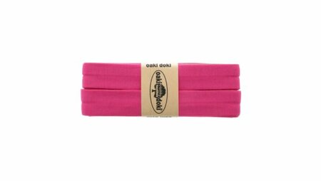 Oaki Doki - Jersey Tricot Biaisband 20mm 3m - 916 Fel Roze