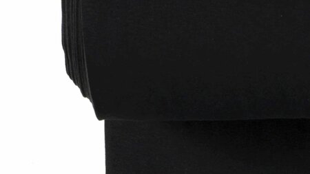 Boordstof - zwart voor mooi afwerken van halzen en mouwen