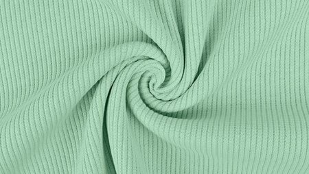 Rib-jersey oud-groen 95%CO 5%LY op rol, 140 cm breed