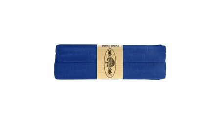 Oaki Doki - Jersey Tricot Biaisband 20mm 3m - 240 Konings Blauw
