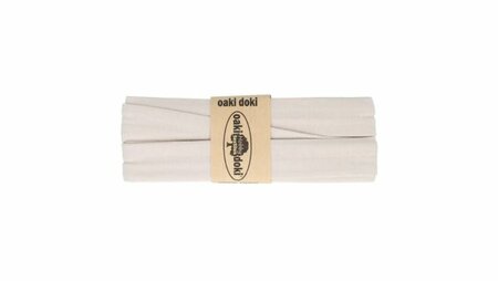 Oaki Doki - Jersey Tricot Biaisband 20mm 3m - 054 Extra Licht Grijs