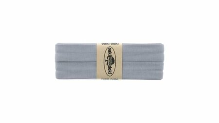 Oaki Doki - Jersey Tricot Biaisband 20mm 3m - 063 Grijs
