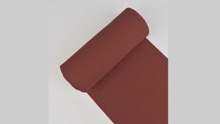 donker brique boordstof katoen lycra rondgebreid