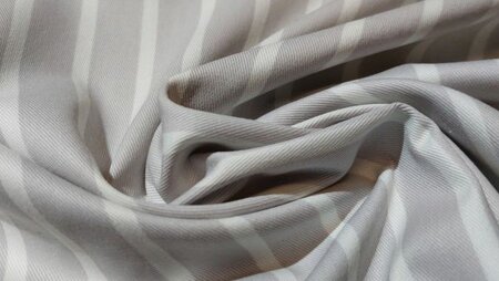 witte denim stof met strepen