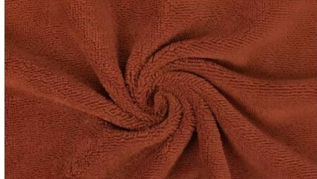 bamboe velvet badstof brique