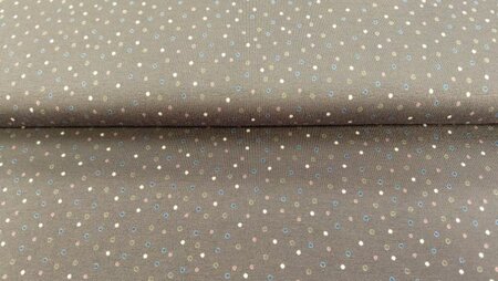 Viscose jersey met stippen in roze groen blauw beige