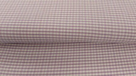 Polyester crepe met elastaan wit lila voor zelfmaakmode