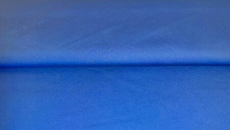 Kobalt blauwe poplin stretch stof voor zelfmaakmode