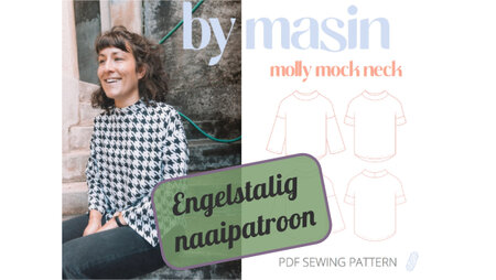 Molly Mock Neck T-shirt - PDF Naaipatroon van By Masin