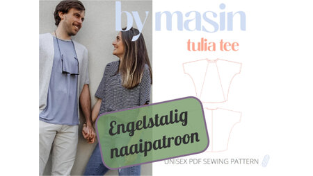 Unisex PDF Naaipatroon Tulia Tee | Naaipatroon T-shirt voor Mannen &amp; Vrouwen 
