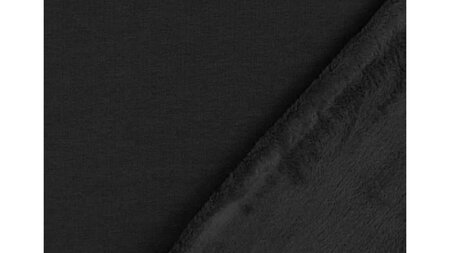 Zwarte uni alpen fleece stof kopen 