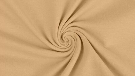 beige tricot stof katoen jersey