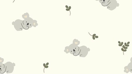 Ecru tricot met koala's