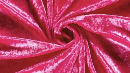 Fuchsia crushed Velours stof
