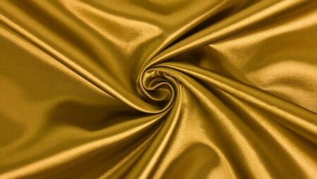 Satijn duchesse stof met luxe glans in goud