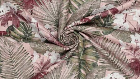 Glanzende viscose bloemenprint