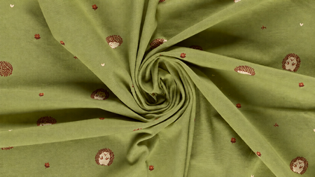 Egeltjes stof voor kinderkleding