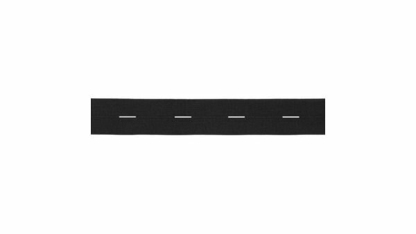 Knoopsgat Elastiek - 20mm zwart