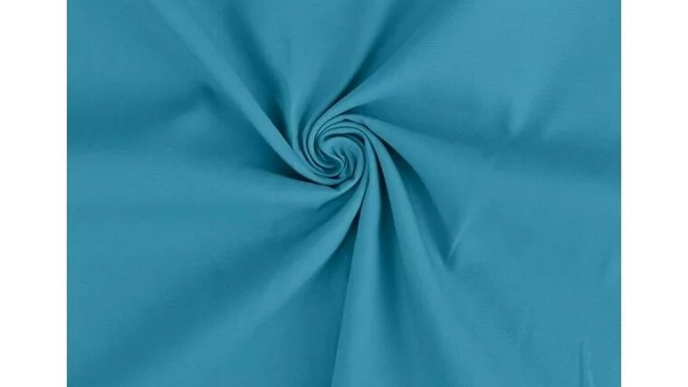 Poplin katoen stof - Aqua blauw kopen 