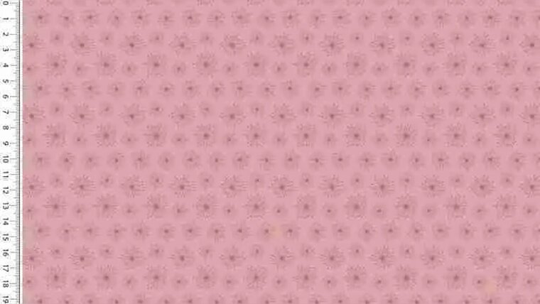 Oud roze katoen stof met bloemen motief kopen 
