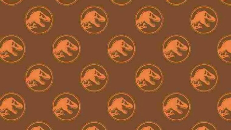 Bruine tricot stof met dinosaurussen | Dinosaur World | Poppy Fabrics kopen 