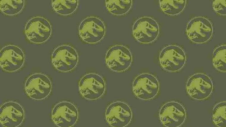 Groene tricot stof met dinosaurussen | Dinosaur World | Poppy Fabrics kopen 