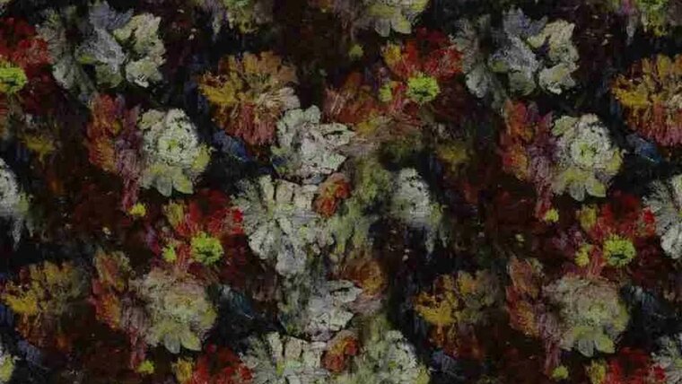 Zwarte Polyester Viscose Stof Met Aquarel Bloemen kopen 