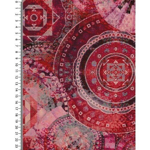 Naaien met Alpenfleece mandala rood roze