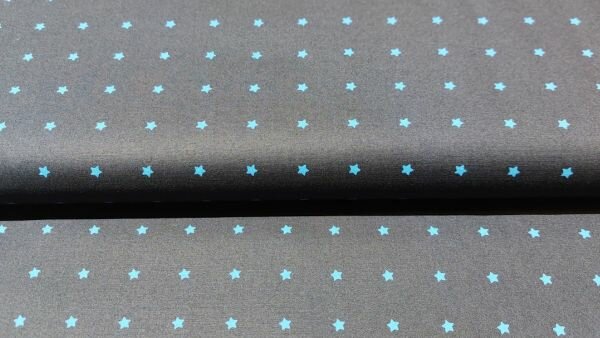 Donkerblauwe sterren stof met 3% elasthaan, perfect voor kindermode.