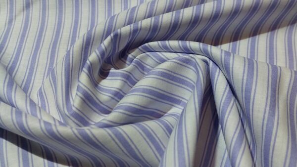 100% poplin katoen met lila paarse strepen voor dames- en kindermode