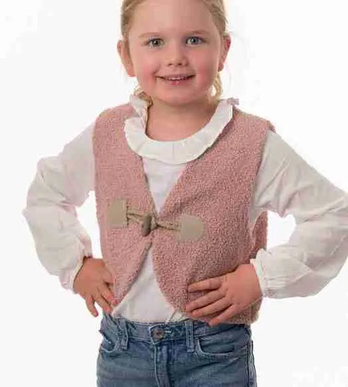 Naaipatroon kort gilet - maat 62 t/m 110